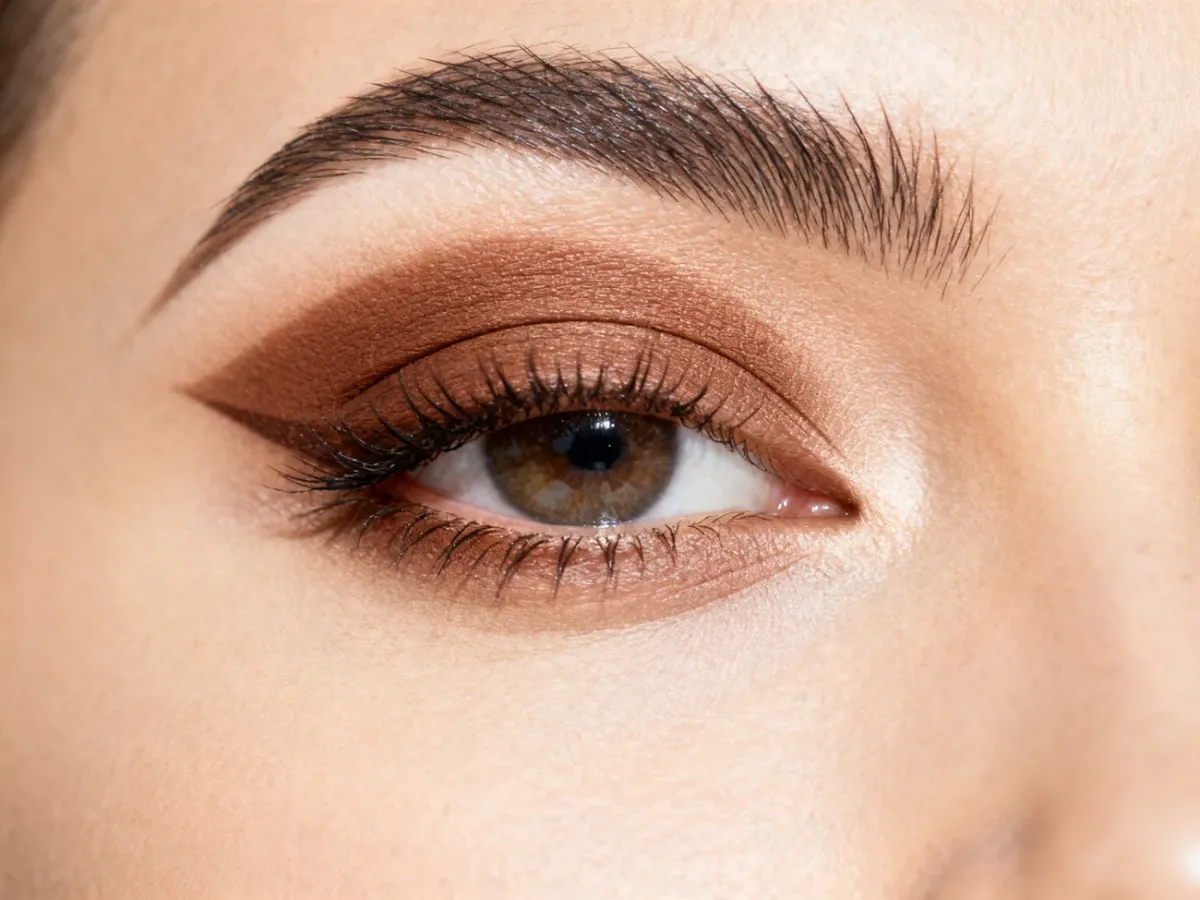 Precyzyjnie wykonany makijaż cut crease na oku