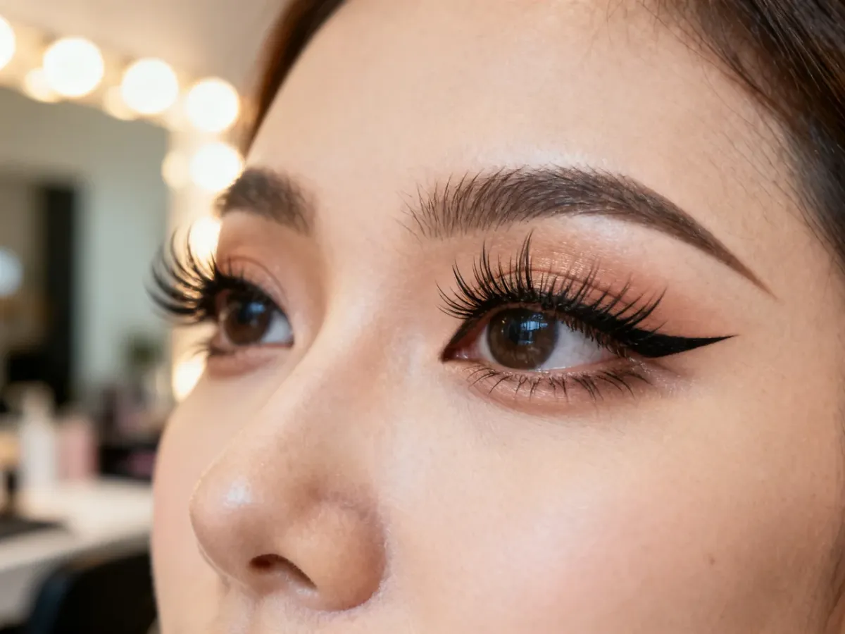 Rzęsy w stylizacji Foxy Eye z wydłużeniem ku zewnętrznemu kącikowi